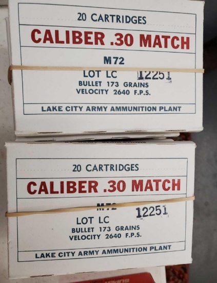 Match .30 cal Lake City Ammo