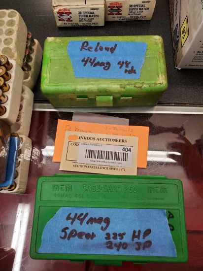 2 boxes of .44 Mag Reloads