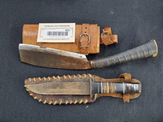 2 Vintage Knives with Sheaths