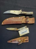 2 Schrade Old Timer Fixed Blade Knives
