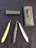 1 lot of 3 straight razors