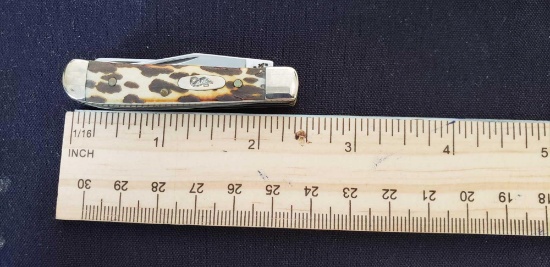W. R. Case & Sons Cutlery Co., Item No. 08603, 154 62154 SS, Tiny Trapper BN, SM, Leopard
