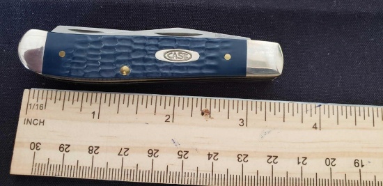 W.R. Case & Sons Cutlery Co., Item No. 13006, 07 6207 SS, Mini Trapper DL ST, Navy Blue