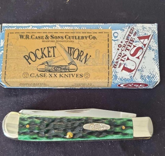 W.R. Case & Sons Cutlery Co., Item No. 09720, 64 6254 88, Trapper BN PS, Burned Green