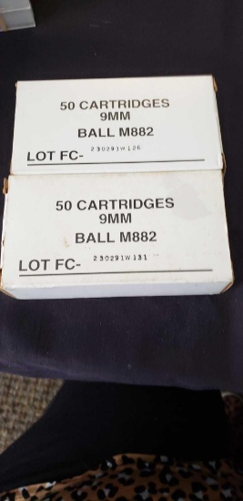 Federal Cartridge 9mm ball- 2 boxes