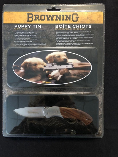 Browning Puppy Tin Gift Set