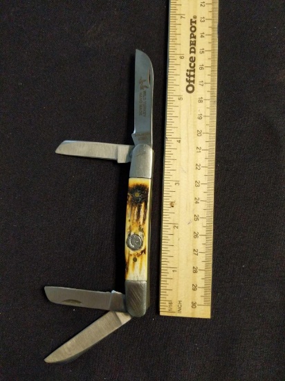 Folding Hunters Knife, ART no. KT-1414, Wild Turkey, Hand Made, Solingen Steel