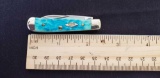 W. R. Case & Sons Cutlery Co., Item No. 09791, 154 621 54W SS, Tiny trapper, Sky Blue, BN ST