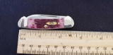 W.R. Case & Sons Cutlery Co., Item No. 25724, Pinched Bolster, Cabernet, Bone Crandall Jig,