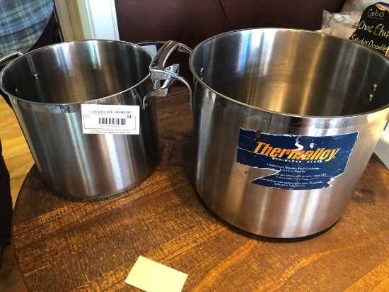 1 Lot of 2 Thermalloy Induction Stock Pots