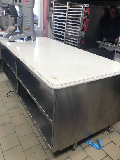 Stainless Steel and Granite Top Work Table