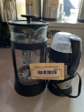 Small Electric Coffee Grinder and French Press