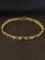 Fashion Bracelet in 14K Yellow Gold with One Center Oval Sapphire