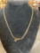 14K Yellow Gold Necklace with Diamond Chips