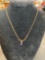 14k Yellow Gold 16: Necxklace with Amethyst and Diamond