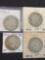 1 Lot of 4 Barber Half Dollars