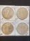 1 Lot of 4 Liberty Half Dollars