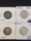 1 Lot of 4 Assorted Silver Quarters