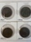 1 lot of 4 Large Cents