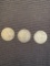 1 Lot of 3 Half Dimes