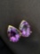 14K Amethyst Lever Back Earrings