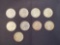 1 Lot of 9 Washington Quarters