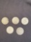 1 Lot of 5 Silver Dimes