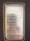 Johnson Matthey Assayers and Refiners Silver Bar- 10 troy oz