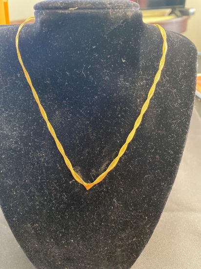 14K Yellow Gold Fashion Necklace, 14"