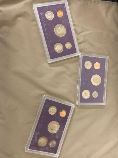 1 Lot of 3 U.S. Proof Sets