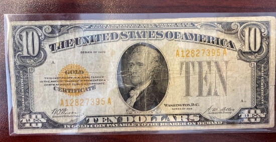 1928 $10 Gold Certificate