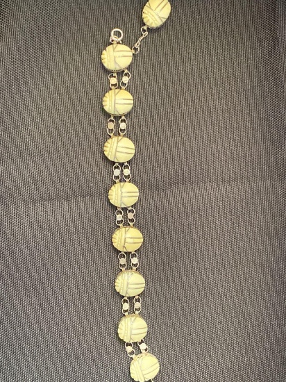 10 K Scarab Bracelet