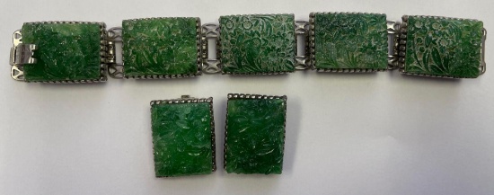 Vintage Costume Bracelet and Matching Earrings