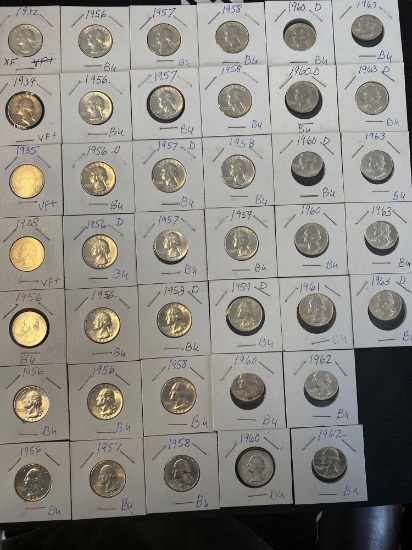1 lot of 40 Silver Quarters