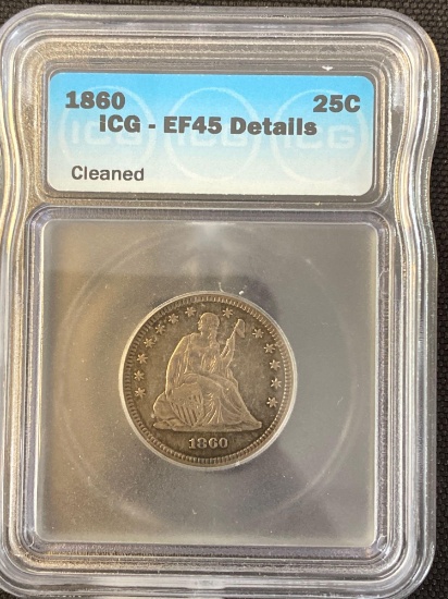 1860 Seated Liberty 25C
