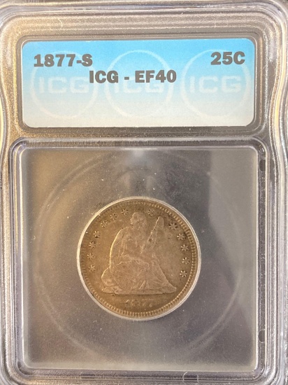 1877-S Seated Liberty Quarter