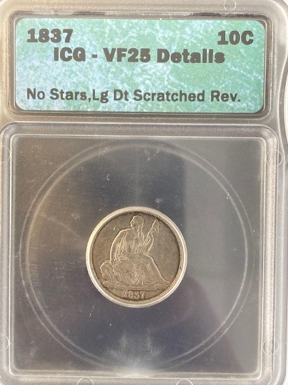 1837 Seated Liberty Half Cent