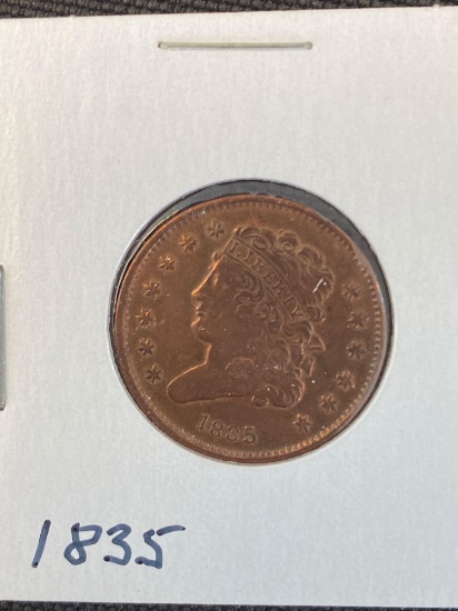 1835 Copper Half Cent