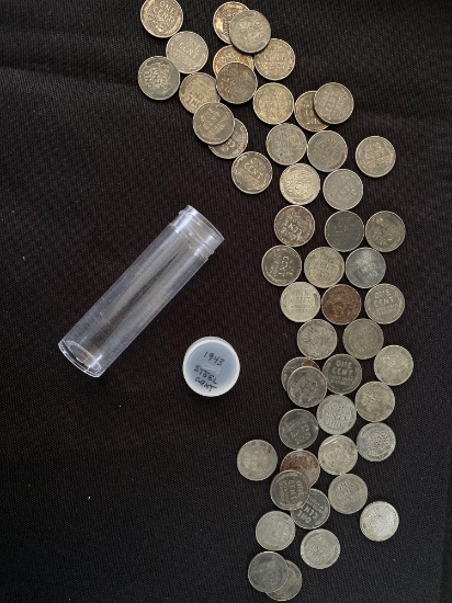 1 Roll of Approximately 50 Steel Cents