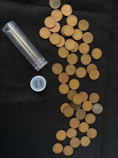 1 Roll of Approximately 50 Wheat Pennies