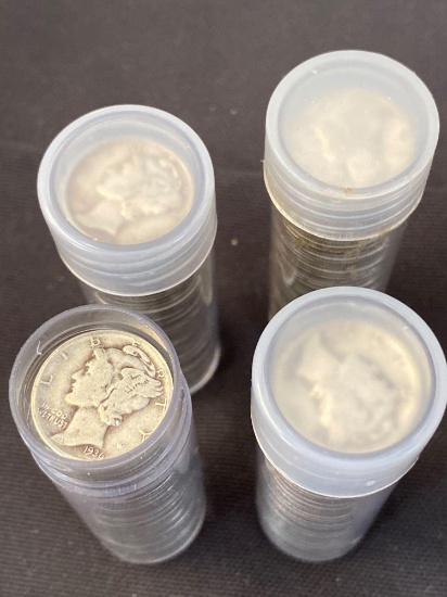 1 Lot of 200 Mercury Silver Dimes