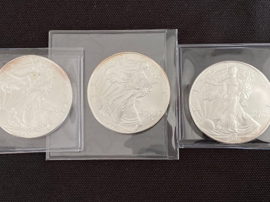 1 Lot of 3 Walking Liberty Silver Dollars