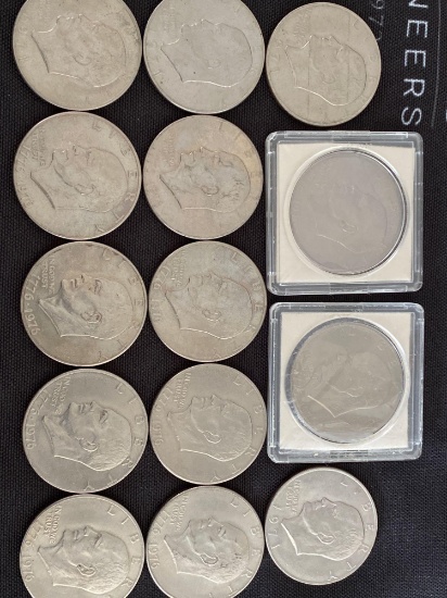 1 Lot of 14 Bicentennial Dollars