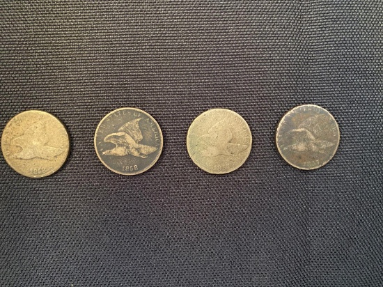 1 Lot of 4 Flying Eagle Small Cents