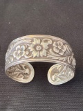 Women's Repousse Pattern Cuff Bracelet