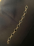 Ladies Onyx Bracelet with Oval Cut Onyx