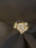 Cut Cornered Square Diamond Ring , 2.05 ct., 14K Yellow Gold