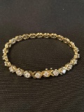 14K Yellow Gold Tennis Bracelet With 25 Round Diamonds 4.00 ct. tw