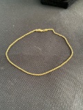 14K Gold Ladies Rope Fashion Bracelet with Lobster Claw Clasp
