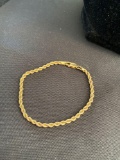 14K Yellow Gold Rope Bracelet